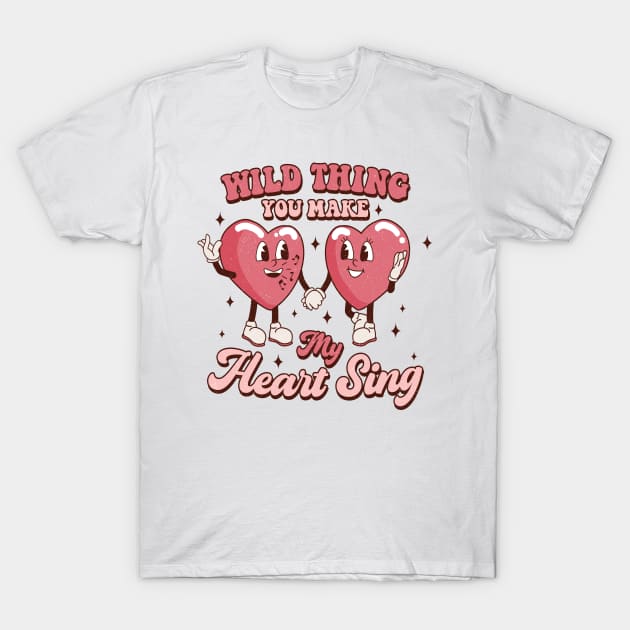 Wild Thing You Make My Heart Sing T Shirt Valentine T shirt For Women T-Shirt by Xamgi